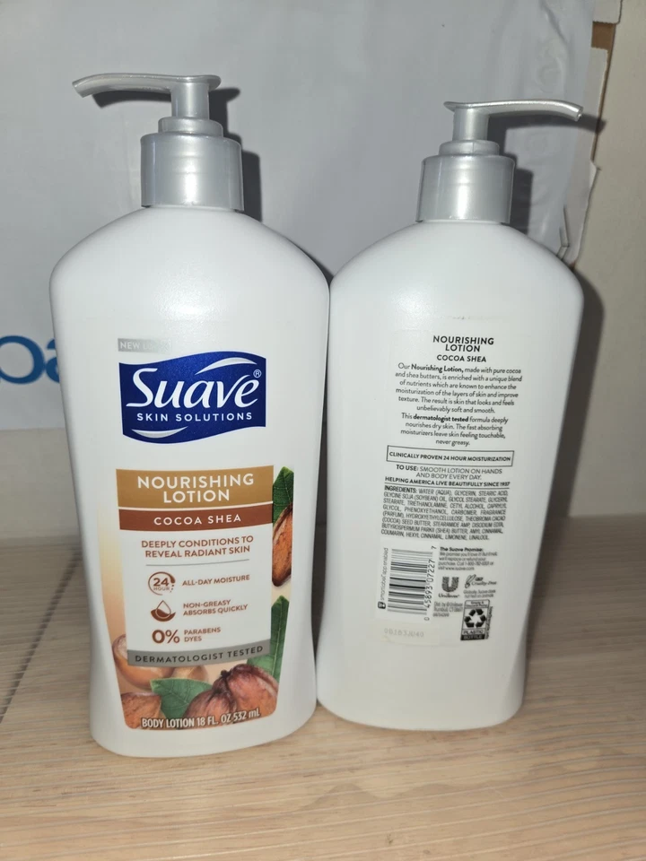 Suave Smoothing With Cocoa Butter and Shea Body Lotion 18 Oz