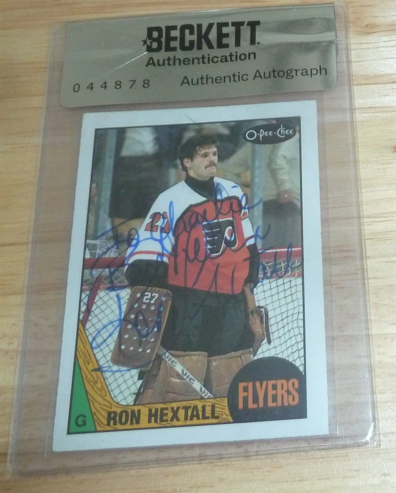 AUTO Beckett Autograph 1987-88 O-Pee-Chee RON HEXTALL RC Personalized Flyers - Image 1 of 1