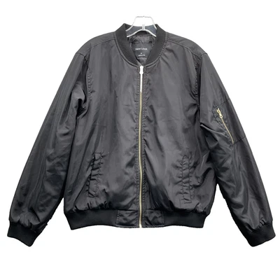 Chaqueta Bomber New Look Mujer XL Negra Ropa de Calle Minimalista Deporte Y2k Athleisure Foto 1 de 4