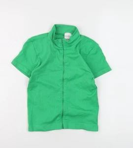 iets frans Girls Green Zip Short Sleeve Top - Picture 1 of 12