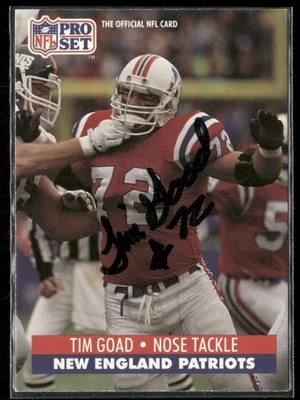 1991 Pro Set Tim Goad Auto New England Patriots #72 - Image 1 of 2