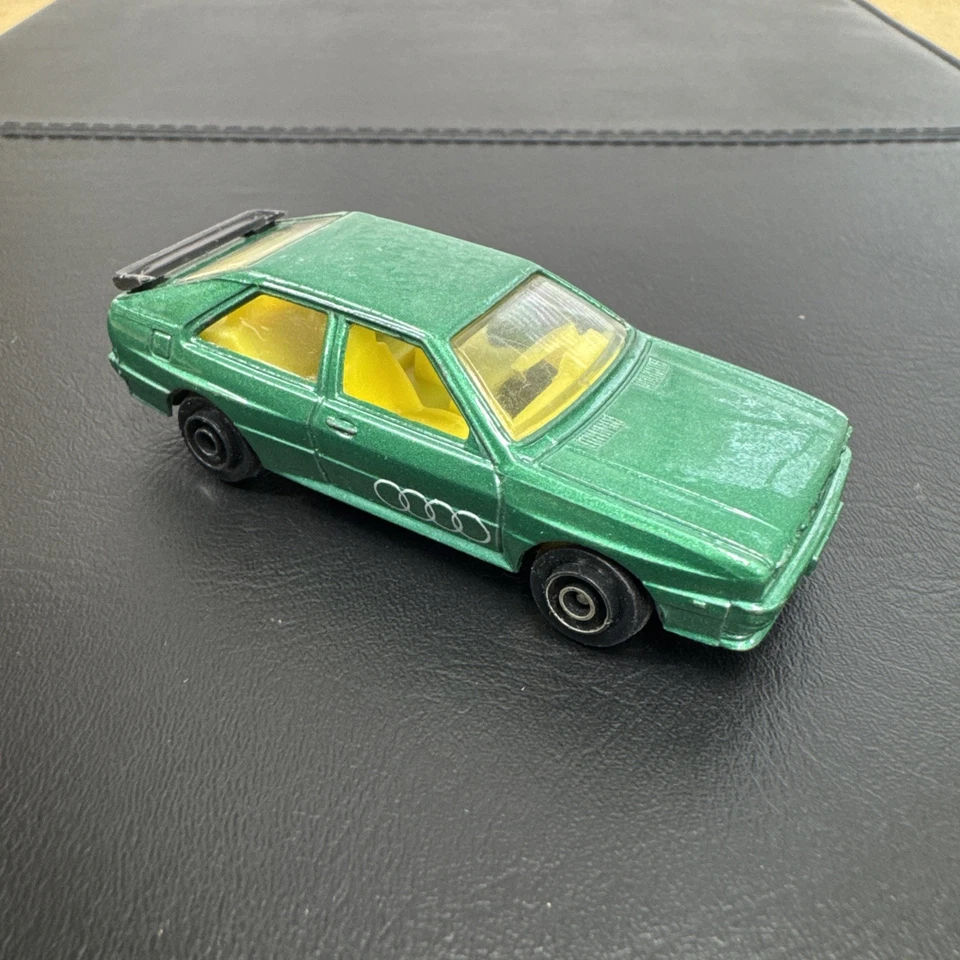 复古 20 世纪 80 年代 PlayArt 绿色奥迪玩具压铸汽车罕见 80 年代 — 第 1/4 张图片