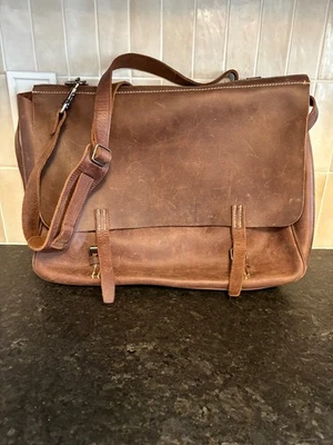 JCrew leather messenger bag - Image 1 of 4