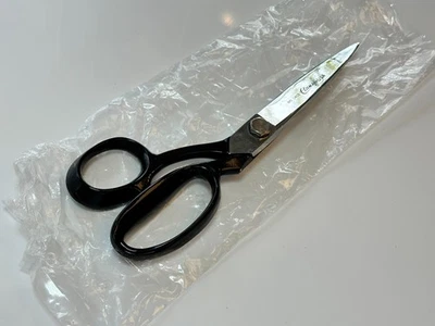 NOS Clauss No. LH10 Scissors Shears, Straight Steel Pointed w/ Black Grip, NEW - Image 1 of 4