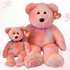 🩷 CLUBBY 5th Anniversary Edition 🩷 TY Beanie BABY & BUDDY Bär Set - Neu mit Etikett - Bild 1 von 11