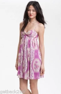 NUEVO✿ MINI VESTIDO Free People Talla L $128 VENTA AL POR MENOR Ultra Violeta Rosa - Imagen 1 de 2
