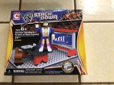 WWE C3 Construction Stackdown DAMIEN SANDOW’S School of Hard Knocks * minifigure - Image 1 of 4