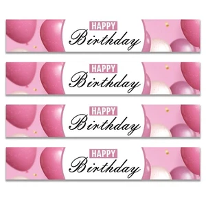 Pack of 4 birthday banners Bunting gift 16th 18th 21st 30th 40th 50th 60th - Picture 1 of 6
