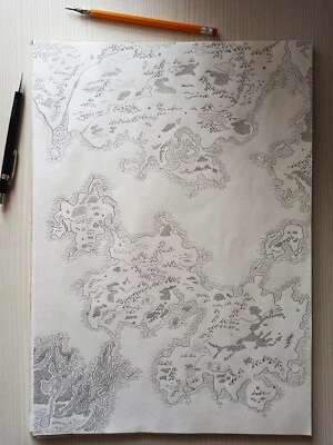 Mapa sin nombre dibujo de tierras desconocidas Foto 1 de 2