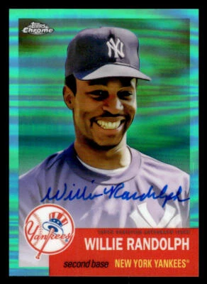 Willie Randolph 2022 Topps Chrome Platinum Anniversary #CPA-WR Auto Aqua 039/150 - Image 1 of 2