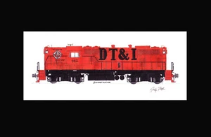 Detroit, Toledo & Ironton GP7 #962 11"x17" Matted Print Andy Fletcher signed - Picture 1 of 1