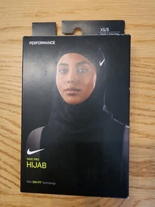 Nike Pro Hijab Mujer Talla XS/S Blanco/Negro Dri-FIT CN0048 010 Nuevo - Imagen 1 de 2