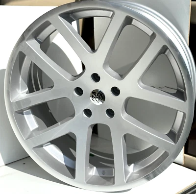 24” Silver Machined Dodge Ram 1500 Viper SRT 10 OE replica 2223 wheels 5x5.5 +25 Foto 1 de 4