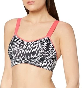 Pour Moi BLACK/WHITE PRINT Energy Empower Convertible Sports Bra, US 40D, UK 40D - Picture 1 of 4
