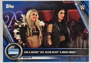 2020 WWE Womens Division Blue /25 #78 Fire & Desire def Alexa Bliss Nikki Cross - Picture 1 of 2