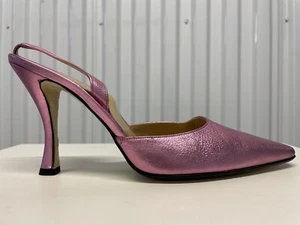 90s/Y2K Walter Steiger Metallic Pink Pointed Toe Heels Women’s 9.5/39.5 - Picture 1 of 11