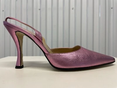 90s/Y2K Walter Steiger Metallic Pink Pointed Toe Heels Women’s 9.5/39.5 - Image 1 of 4