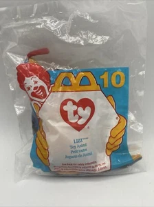 McDonalds Ty Teenie Beanie Baby LIZZ the Lizard 10  1996 Happy Meal Sealed - Picture 1 of 2
