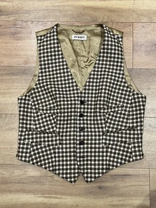 Impresionante chaleco de lana y cachemir a cuadros audaces Purdey para mujer PVP £350 NUEVO SIN ETIQUETAS 16UK - Imagen 1 de 8