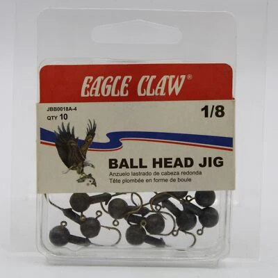 Plantilla cabeza bola garra de águila JBB0018A-4 ganchos de pesca 1/8 oz paquete de 10 Foto 1 de 2