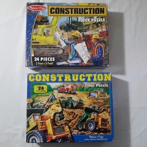 FLOOR PUZZLES MELISSA & DOUG CONSTRUCTION SITE SET - Picture 1 of 9