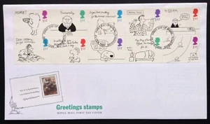 GB QEII 1996 Juego de estampillas de felicitación sin dirección en portada del primer día, FDI Tonbridge - Imagen 1 de 2