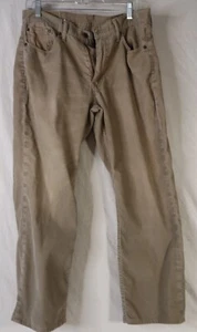 Levis 514 Corduroy Pants Mens 33x30 Tan Straight Leg Cotton Stretch Casual - Picture 1 of 4