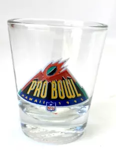 NFL Pro Bowl 1995 Shot Glass Aloha Stadium Marshall Faulk Jugador Más Valioso - Imagen 1 de 2