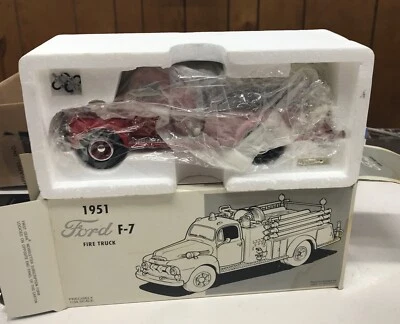 First Gear 1951 Die-Cast Ford F-7 Dearborn Fire Truck 1/34 Scale New In Open Box - Image 1 of 4