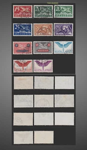 1923-1925 SWITZERLAND AIR POST USED ISSUE  SCT. C3-C12 MI.179-184 189-191 - Picture 1 of 1