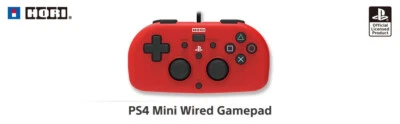 HORI *OFFICIAL* Mini Wired Gamepad *RED EDITION* (PS4) New [ USB Controller ] - Image 1 of 4