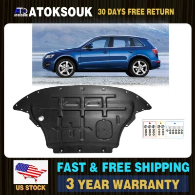 For Audi Q5 2009-2017 Under Engine Splash Guards Front Engine Mud Flaps Foto 1 de 4