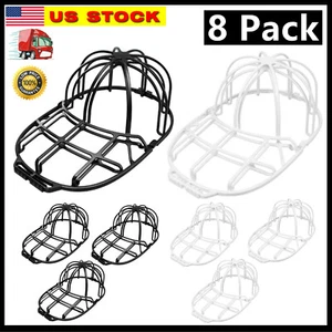 8 Pack of Hat Washer Baseball Cap Cleaner Machine Washing Cage Holder Frame Net - Picture 1 of 11