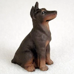 Doberman Mini Hand Painted Figurine Red - Picture 1 of 1