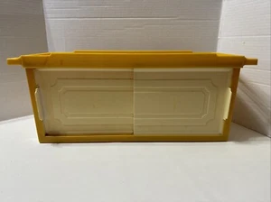 Vintage Bathroom Plastic Shelf Retro Sliding Doors Mid Century Modern Gold - Picture 1 of 23