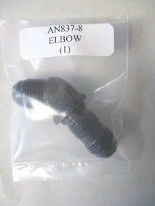 AN837-8 Winkelrohr 1/2" Rohrgröße 3/4-16 Gewindegröße 45 Grad Stahl schwarz - Bild 1 von 3