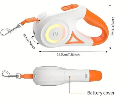 Luz táctil rectractable para perros Lesh, pasea a tu perro con seguridad por la noche-5M/16FT Foto 1 de 4