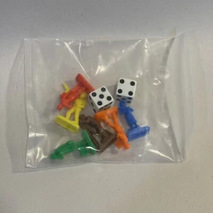 Monopoly U-Build 6 Tokens 2 Dice 2010 Replacement Pieces Parts - Picture 1 of 4