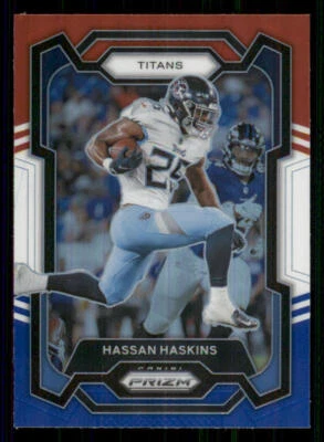 2023 Panini Prizm Prizms Red White and Blue #285 Hassan Haskins - Image 1 of 2