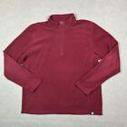 REI Co-Op Sweater Mens XL Maroon Burgandy 1/4 Quarter Zip Pullover Fleece Casual