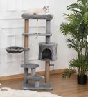 Large Cat Tree Tower Scratching Post Kitten Cats Activity Climbing Frame House *