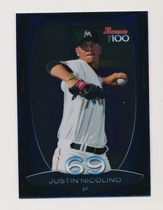 Justin Nicolino ⚾ 2013 Bowman Chrome Top 100 Prospects Insert #BTP-69 Marlins - Bild 1 von 2