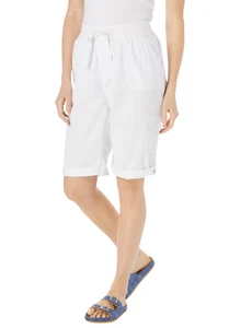 Woman Within Plus Size Convertible Length Cargo Bermuda/Short - Picture 1 of 37