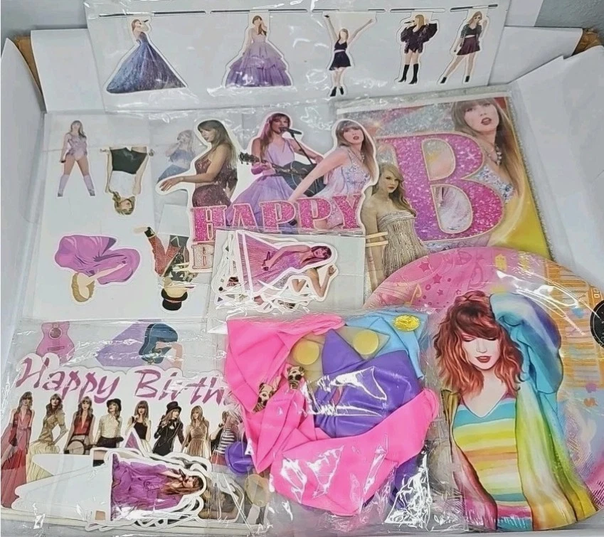 Estandarte de cumpleaños Taylor Swift Swifty, adornos, globos, platos marcador magnético Foto 1 de 1