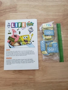 The Game of Life SpongeBob SquarePants Edition Replacement Pieces Life Tiles Ins - Picture 1 of 6