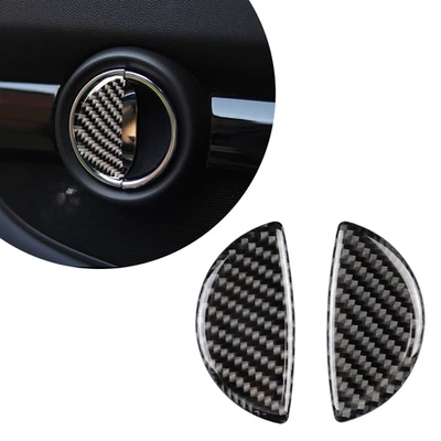 2p Carbon Fiber Door Handle Cover Trim For BMW Mini Cooper R55 R56 R60 2003-2018 Foto 1 de 4