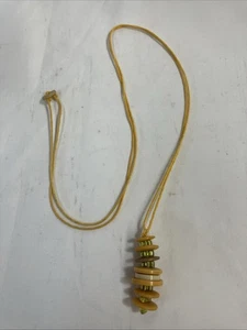 HANDCRAFTED BUTTON NECKLACE ON String Cord 38”long VG Made By TN ARTISAN - Picture 1 of 5