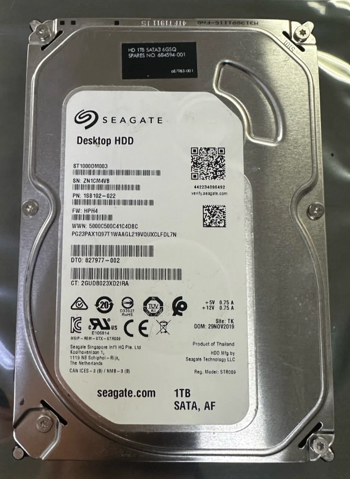 Seagate (ST1000DM003) 1TB SATA 3.5'' Hard Drive (SMART TESTED 100%) - Image 1 of 1