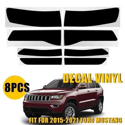 8X Luz trasera de vinilo ahumado tinte precortado superposición apta para Jeep Grand Cherokee 2014-2021 Foto 1 de 4
