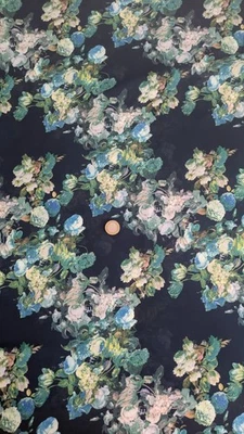 CHIFFON Dekostoff KleiderStoff superfein weich fallend Meterware blumen - Bild 1 von 3